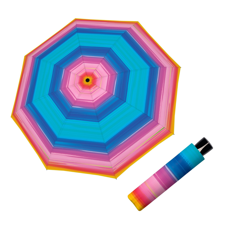 Obrázek z DOPPLER Fiber Mini Happy pink - dámský skládací deštník vícebarevný 