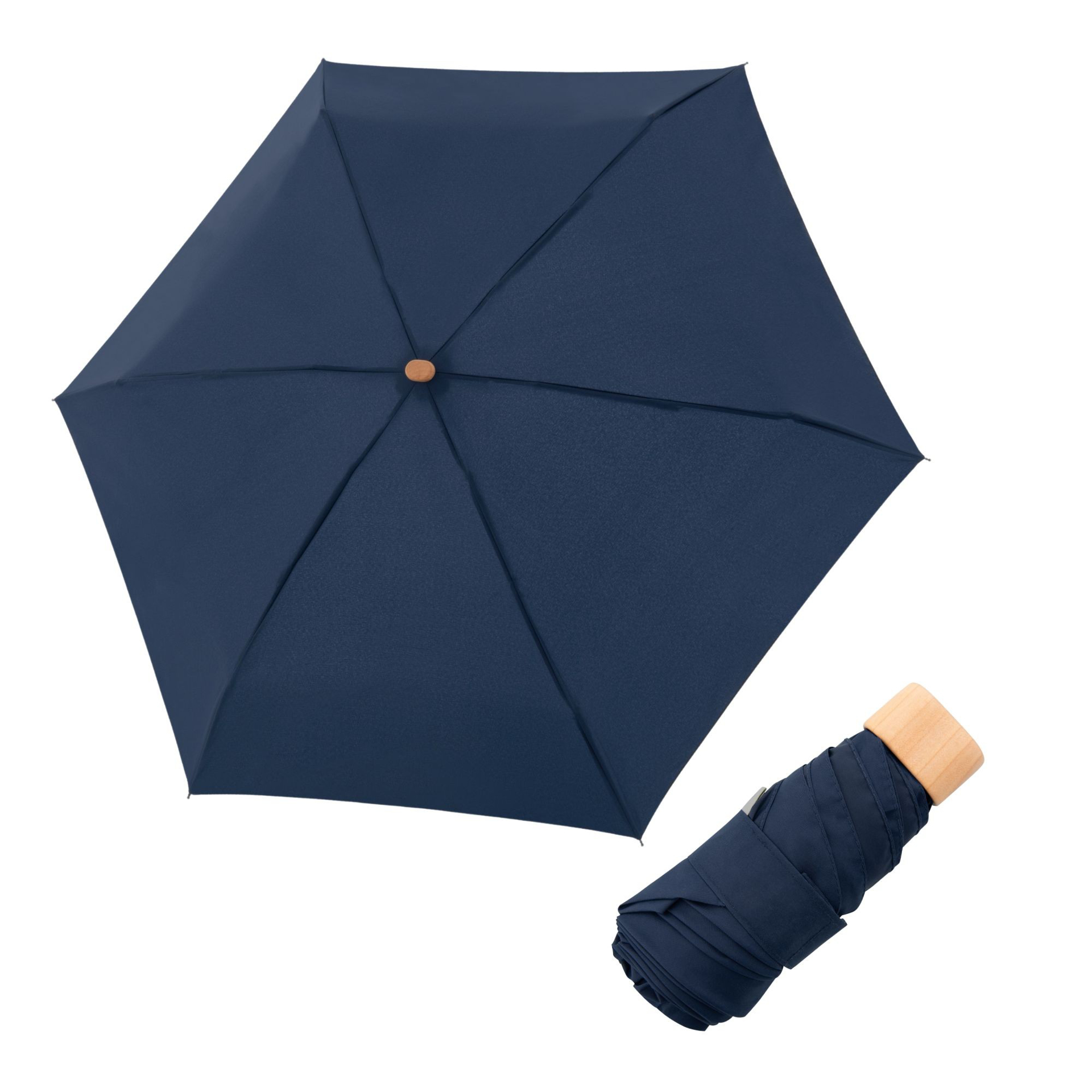 DOPPLER Nature Mini Cork deep navy FSC® EKO deštník modrá 722763NCMA