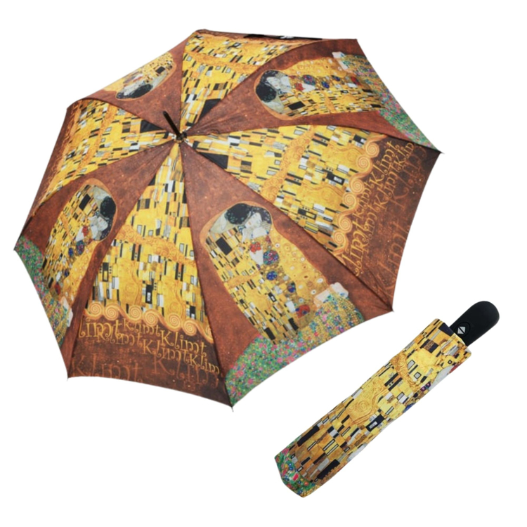 Obrázek z DOPPLER Magic Mini Klimt "Der Kuss" - dámský plně automatický deštník vícebarevný 