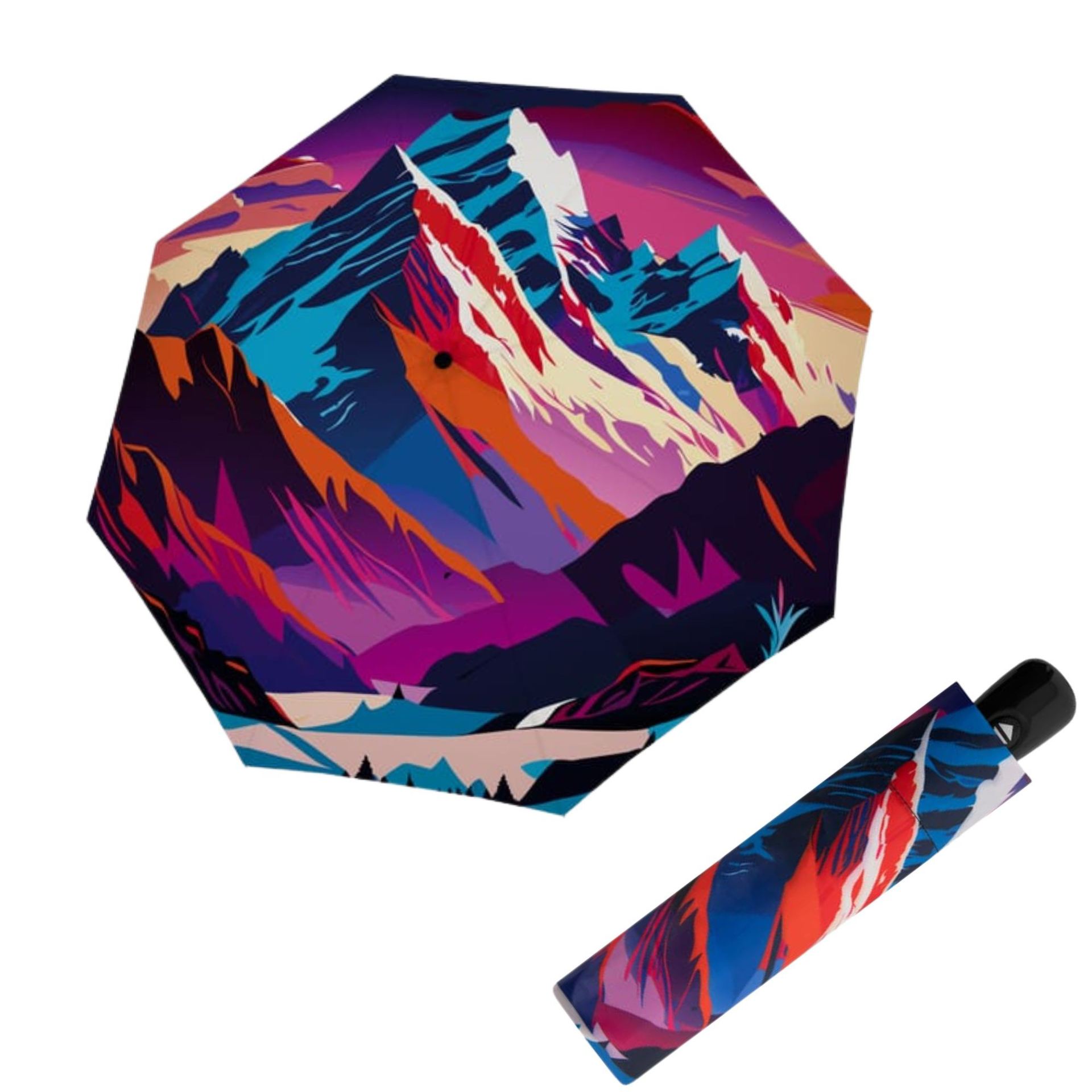 DOPPLER Modern Art Magic Mountain dámský plně automatický deštník vícebarevný