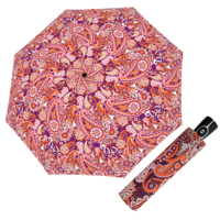 DOPPLER Fiber Magic Paisley berry – dámský plně automatický deštník