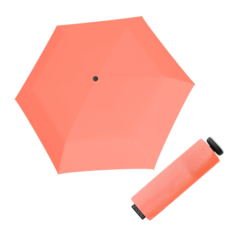 Obrázek z DOPPLER Fiber Mini Compact uni Neon Coral - dámský skládací deštník oranžová 