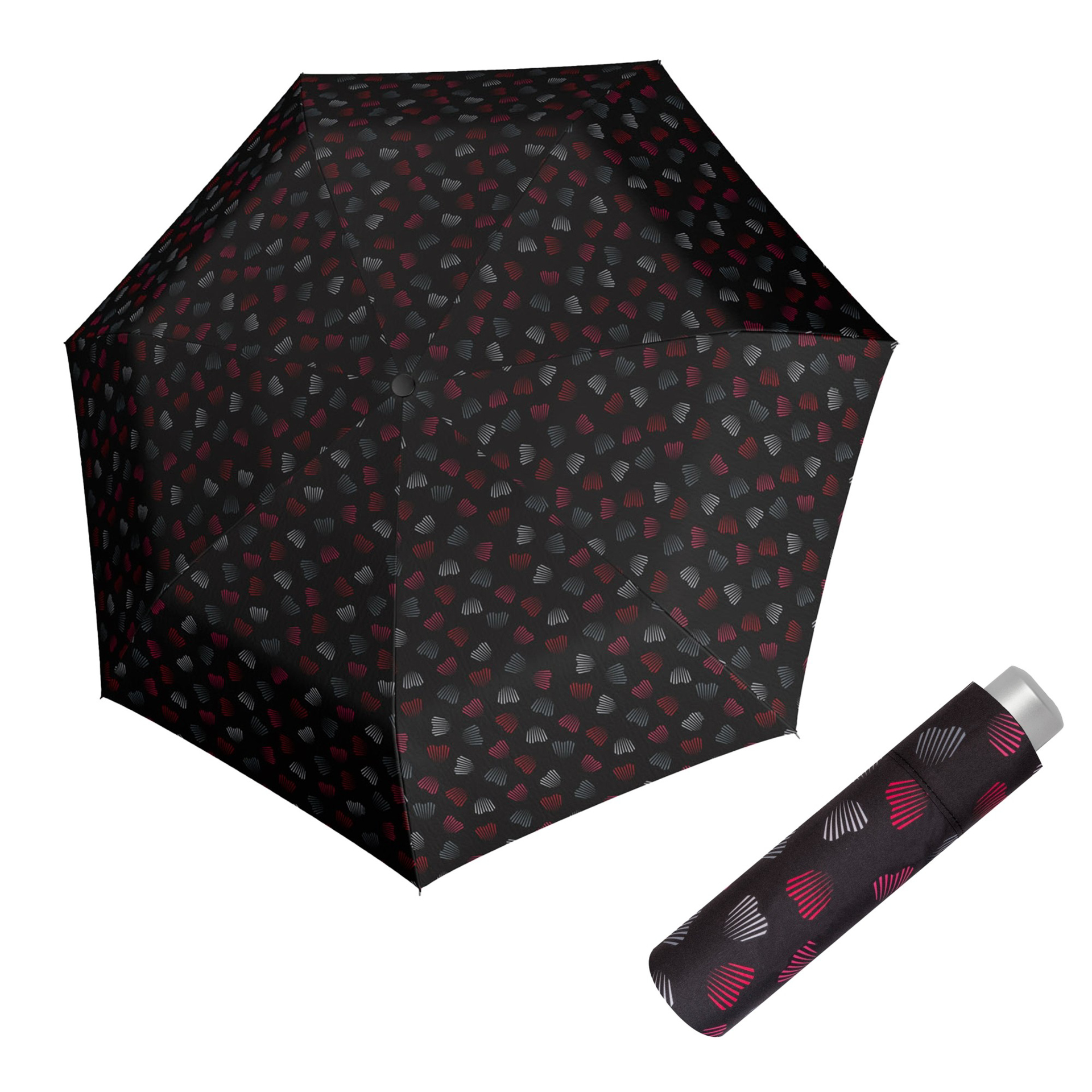 DOPPLER Mini Light Emotion black dámský skládací deštník černá 722165F26