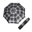 Obrázek z DOPPLER Carbonsteel Mini Woven Karo/šedý - dámský skládací deštník šedá 