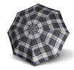 Obrázek z DOPPLER Carbonsteel Mini Woven Karo/šedý - dámský skládací deštník šedá 