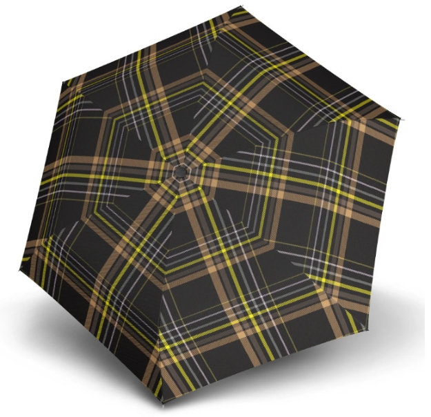 Obrázek z DOPPLER Havanna Uni Karo - dámský skládací deštník hnědá 