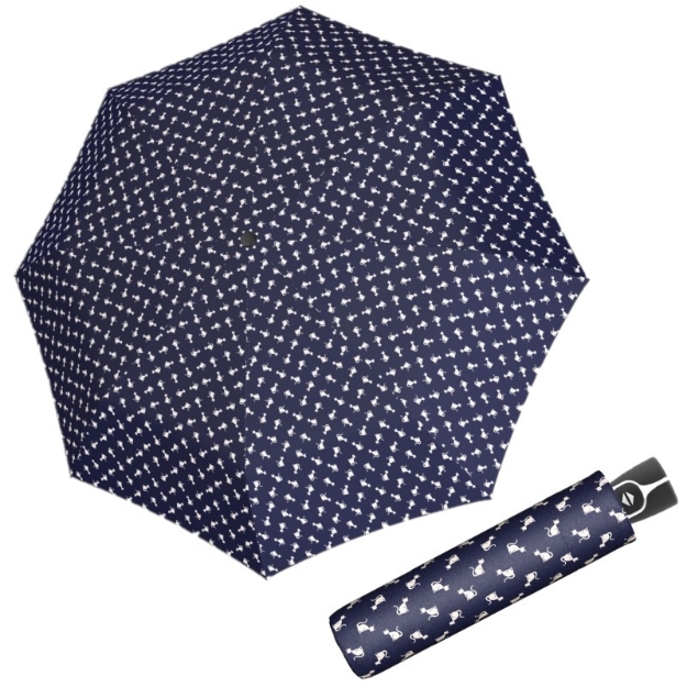 Obrázek z DOPPLER Fiber Magic Kitty Cat - dámský plně automatický deštník modrá 