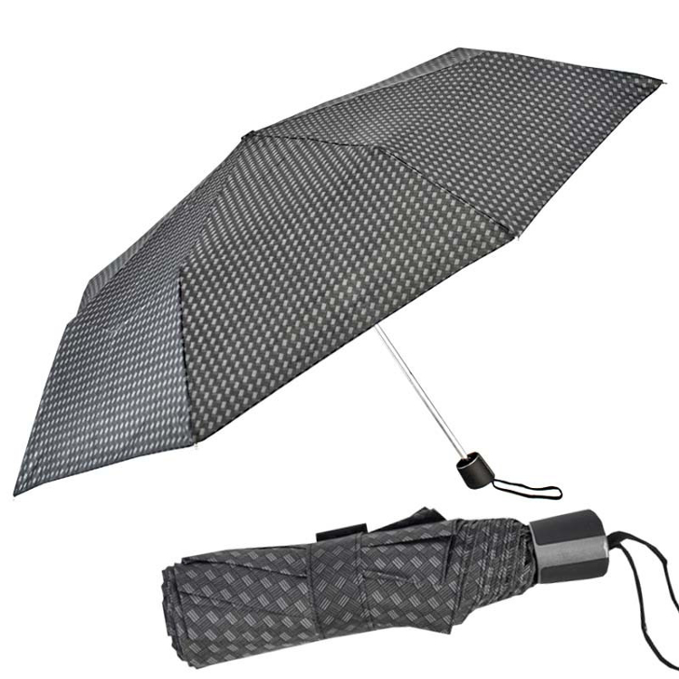Obrázek z DOPPLER Mini Fiber - pánský skládací deštník šedá 