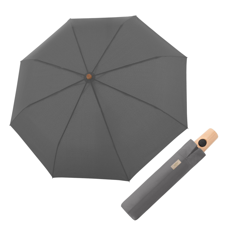 Obrázek z DOPPLER NATURE MAGIC Slate Grey FSC® - EKO deštník antracit 