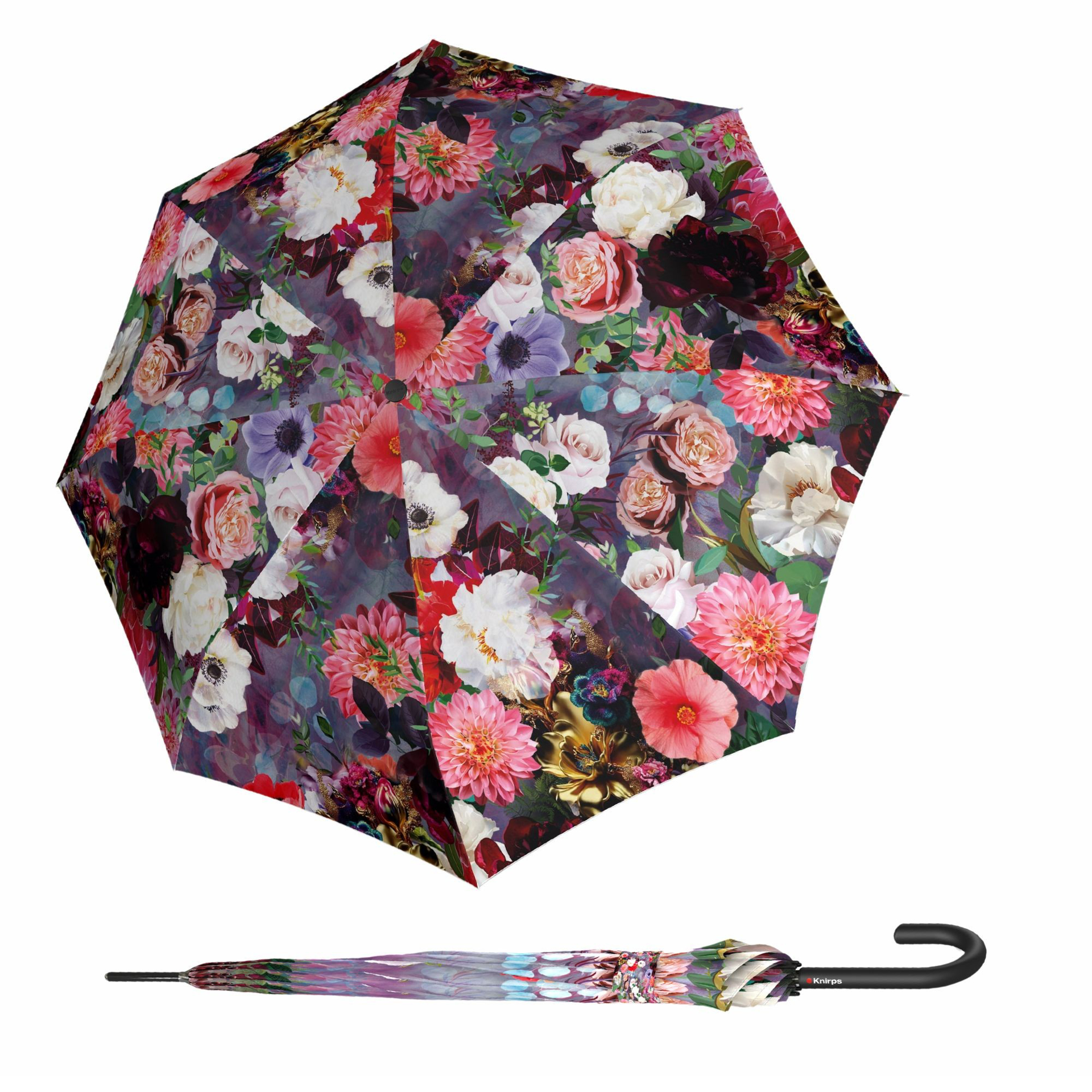 Knirps T .760 Stick Automatic Paradise elegantní holový vystřelovací deštník