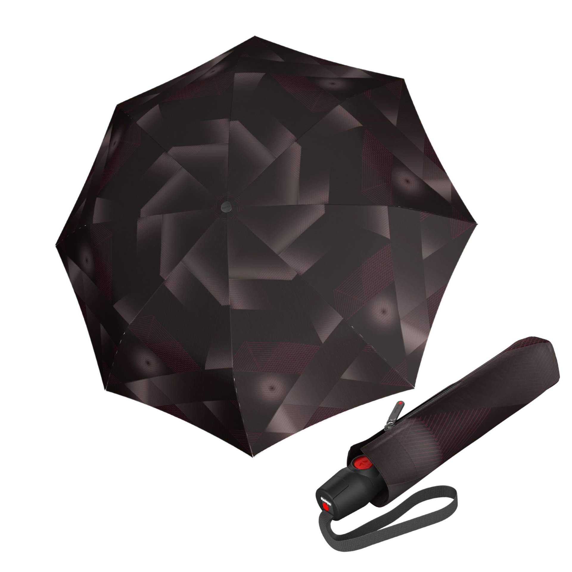 KNIRPS T.200 Symphony chocolate elegantní plně automatický deštník