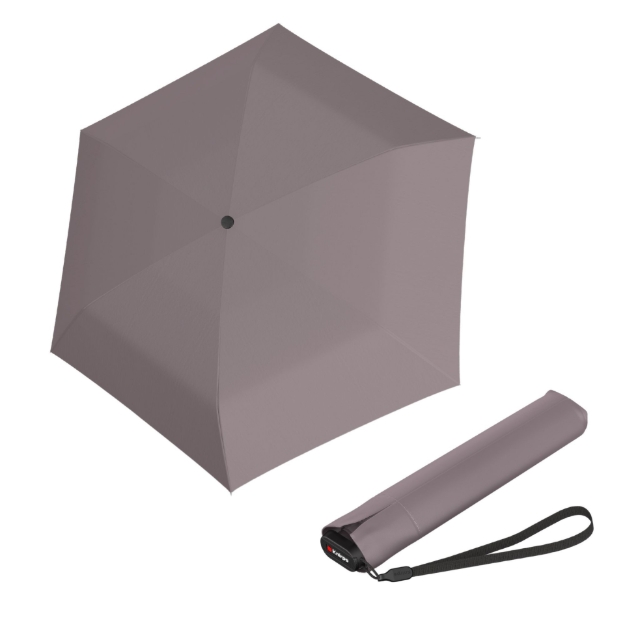 Obrázek z Knirps US.050 ultra light slim manual mauve - lehký dámský skládací plochý deštník 