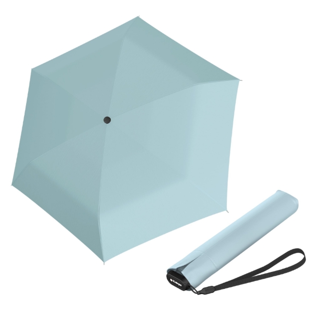 Obrázek z Knirps US.050 ultra light slim manual ice- lehký dámský skládací plochý deštník modrá 