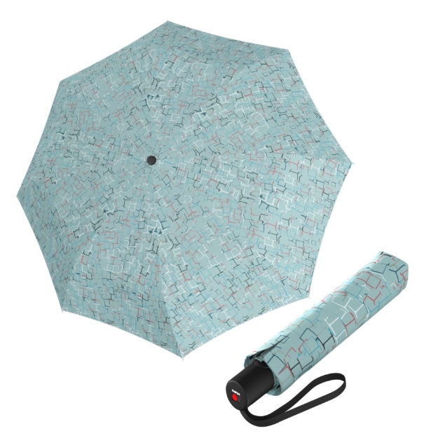 Obrázek z Knirps A 200 Medium Duomatic cubes ice elegantní plnoautomatický deštík vícebarevný 