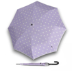 Obrázek z Knirps A.760 Stick Automatic Dot Art Lavender - elegantní holový vystřelovací deštník fialová 