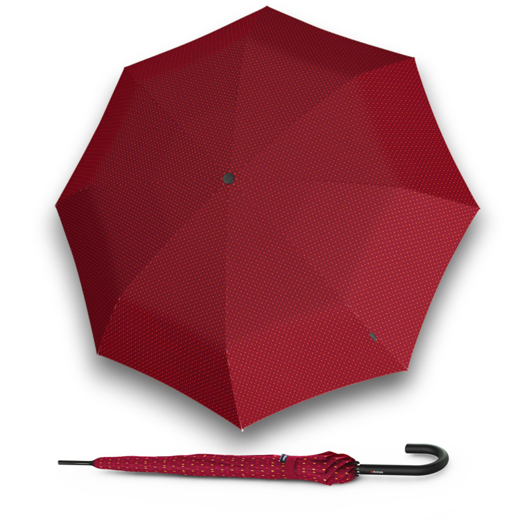 Obrázek z Knirps A.760 Stick Automatic joy red - elegantní holový vystřelovací deštník červená 