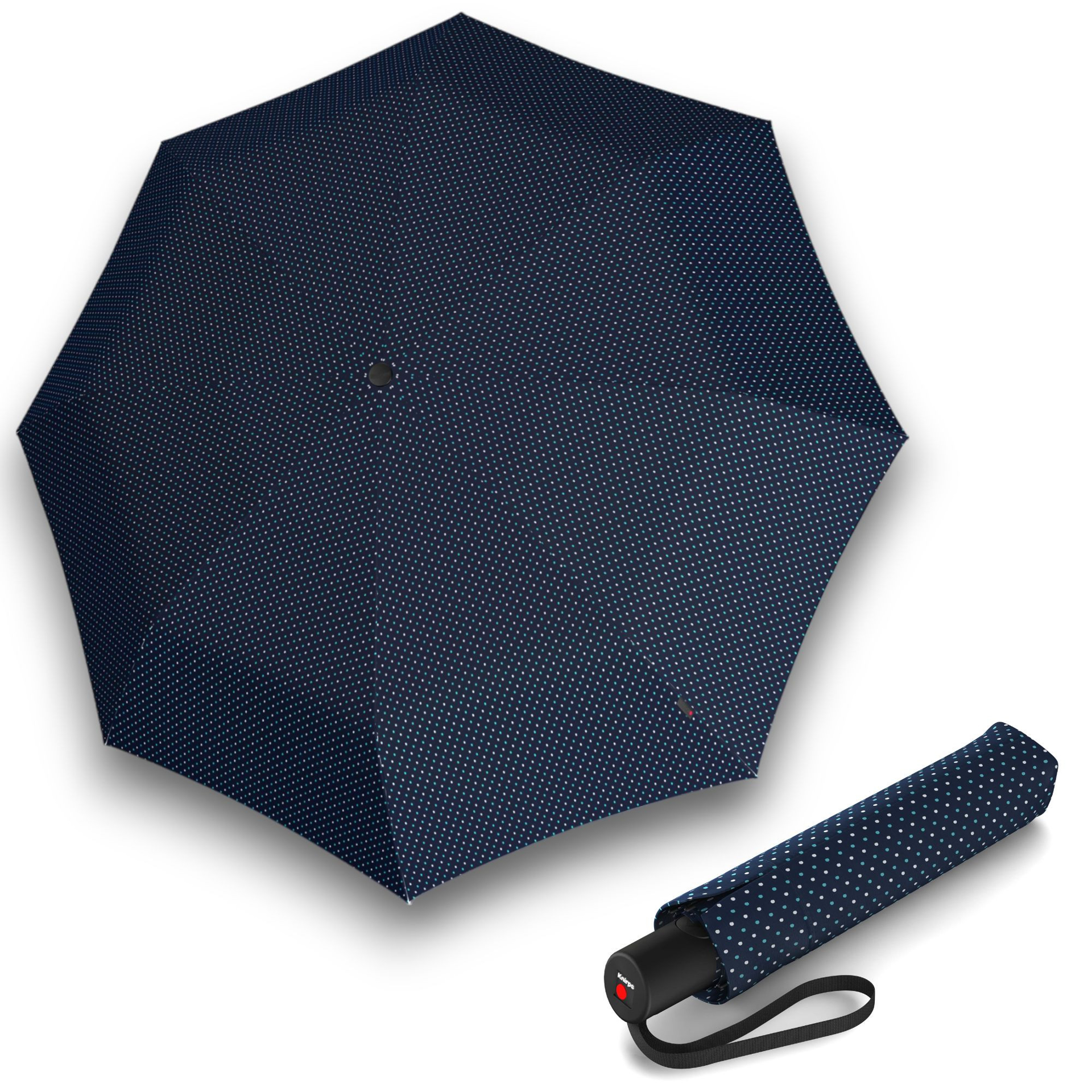 Knirps A 200 Medium Duomatic Joy Navy elegantní dámský plnoautomatický deštník modrá