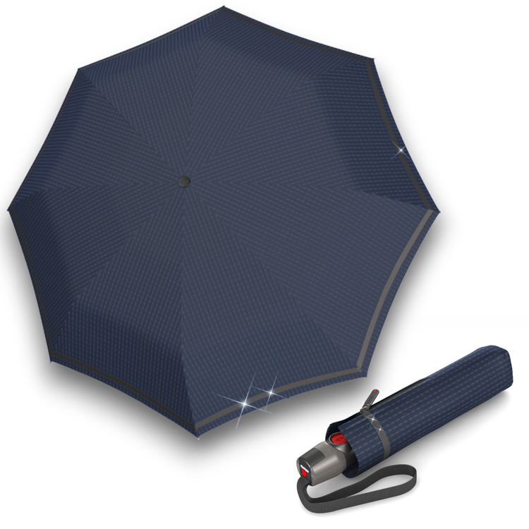Obrázek z KNIRPS T.200 REFLECTIVE RAIN NAVY - elegantní dámský plně automatický deštník modrá 
