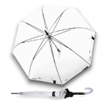 Obrázek z Knirps C.760 Stick Transparent Play - průhledný dámský holový deštník černá 