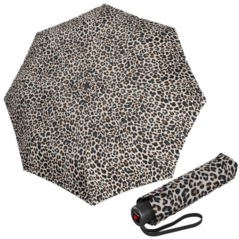 KNIRPS A.050 MEDIUM JAGUAR elegantní dámský skládací deštník hnědá