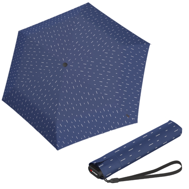 Obrázek z KNIRPS US.050 RAIN BLUE - lehký dámský skládací plochý deštník modrá 
