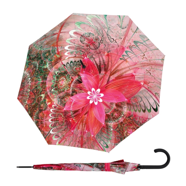 Obrázek z DOPPLER Fiber Flex Long AC Celestial - dámský holový vystřelovací deštník vícebarevný 