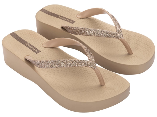 Obrázek z Ipanema Mesh Chic Plat 83386-BD734 Dámské žabky béžové 