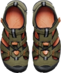 Obrázek z KEEN Seacamp II CNX Youth Dětské sandály dark olive/gold flame 