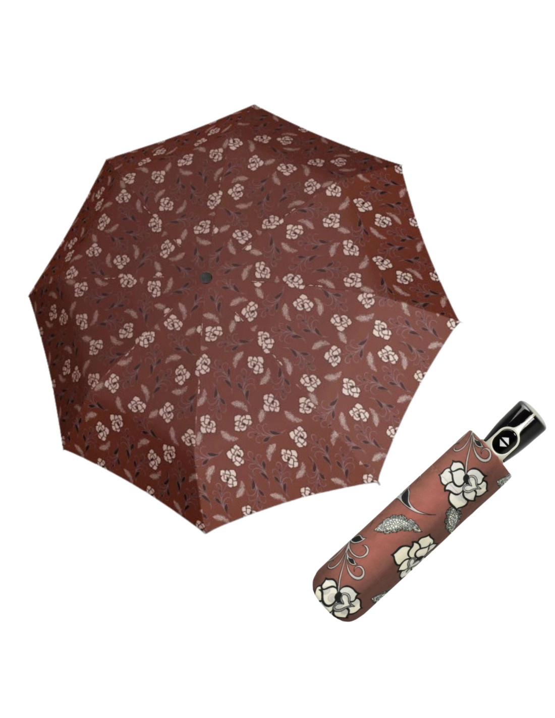 DOPPLER Magic Fiber Classic dámský plně automatický deštník hnědá