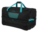 Obrázek z Travelite Basics Wheeled duffle L exp Black/petrol 98/119 L 