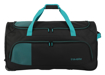 Obrázek z Travelite Basics Fresh Wheeled duffle L Black/petrol 89 L 