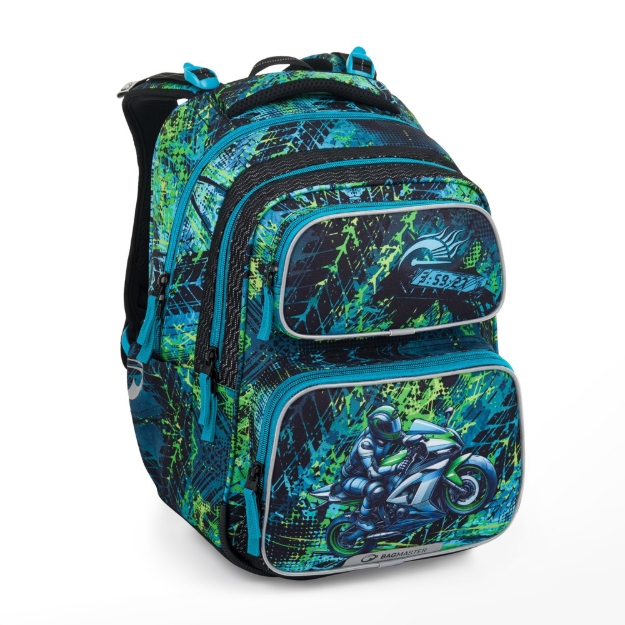 Obrázek z Bagmaster DOPI 25 B školní batoh – motorka Modrá 18 l 