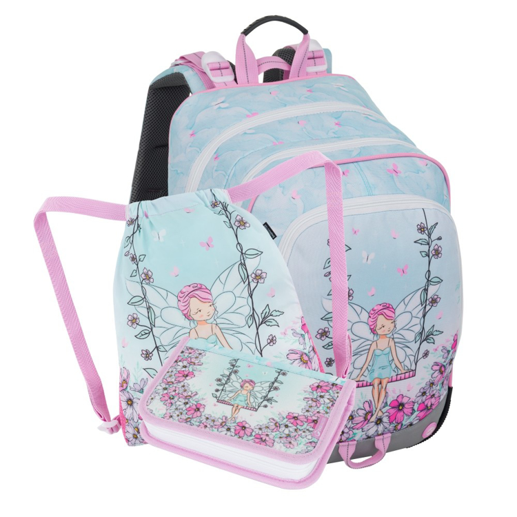 Obrázek z Bagmaster ALFA 25 A malý školní set pro prvňáčky – víla Vícebarevná 18 l 