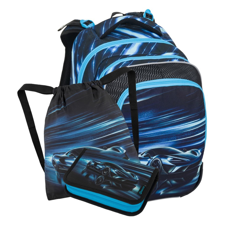 Obrázek z Bagmaster BETA 25 B malý školní set pro prvňáčky – auto Modrá 