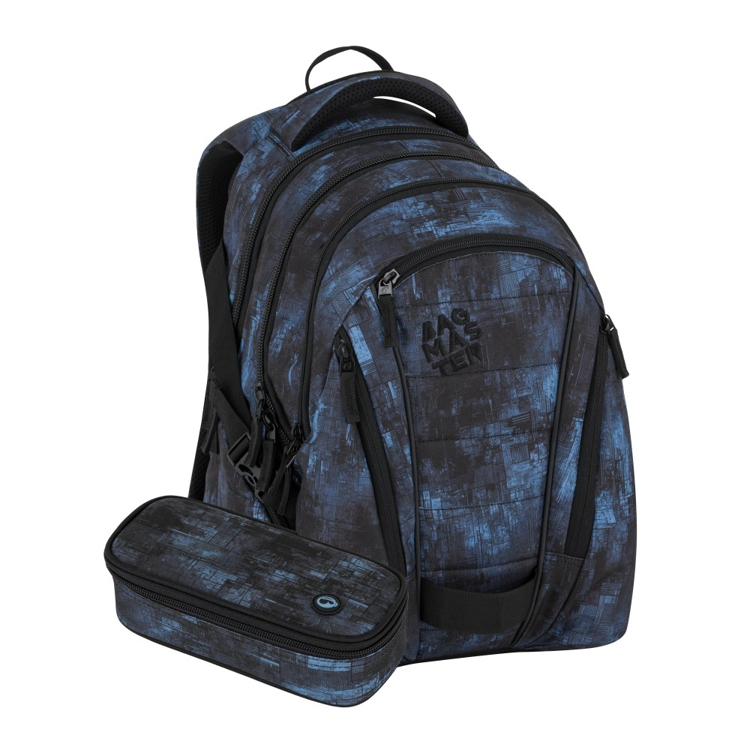 Obrázek z Bagmaster BAG 25 B studentský set – černo-modrý Černá 30 l 