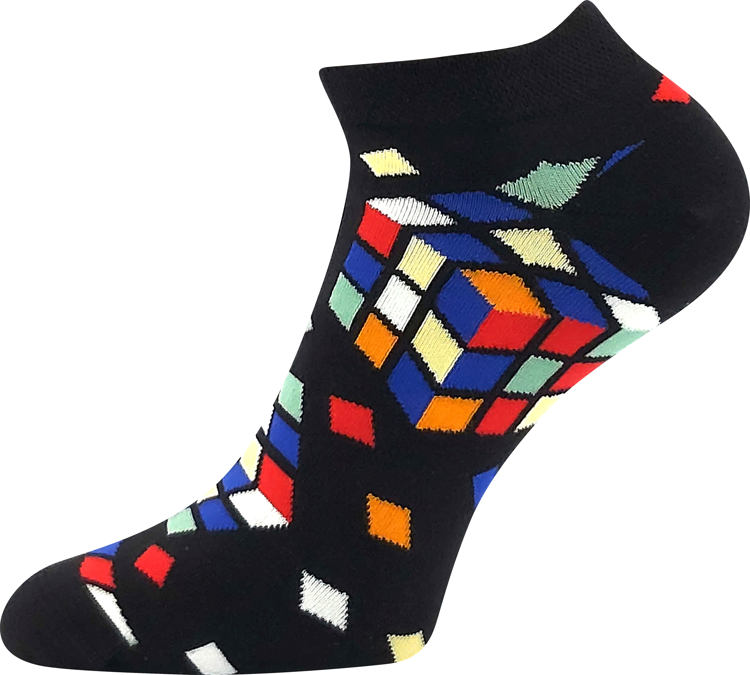 Obrázek z LONKA Ponožky barevné DEWOW s obrázky KOSTKY (3 páry) 