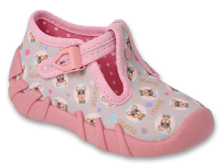 Obrázek z BEFADO 110P485 dívčí bačkorky růžové pejsci 