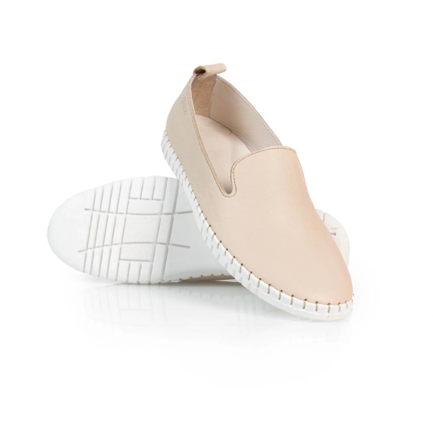 Obrázek z Batz Elmira Beige Dámské kožené mokasíny béžové 