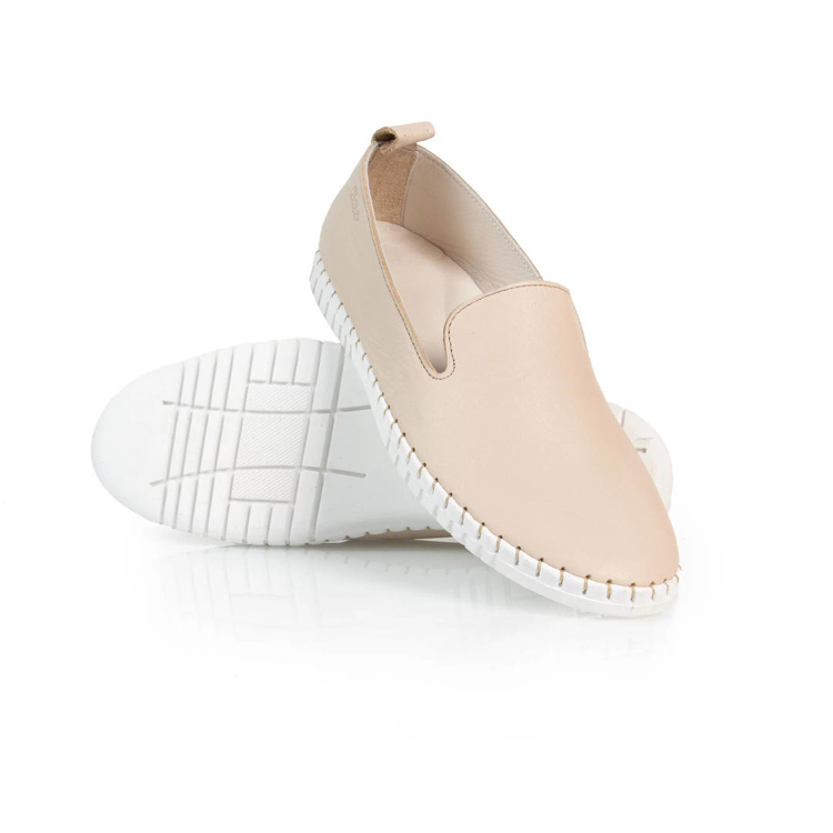 Obrázek z Batz Elmira Beige Dámské kožené mokasíny béžové 