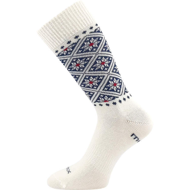 Obrázek z VOXX Ponožky dámské silné NORDKAPP z merino a s ionty stříbra SMETANOVÉ 