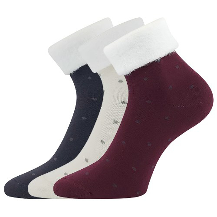 Obrázek z LONKA Ponožky dámské celofroté HERMIONA s puntíčky MIX (3 páry) 