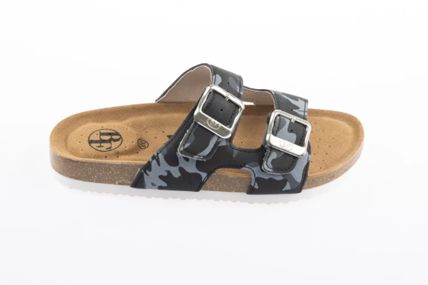 Obrázek z BF BY-213-16-98 Dámské pantofle v černo-šedé maskáčové barvě 