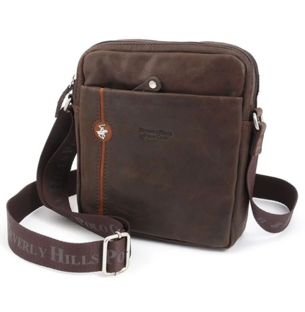 Obrázek Taška crossbody kožená BHPC Explore M+ BH-382-25 hnědá 3 L
