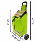 Obrázek z Nákupní taška na kolečkách Dielle CARR2N-99 zelená 40 L 