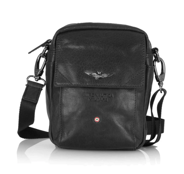 Obrázek z Taška na rameno-opasek Aeronautica Militare Vintage AM-307-01 černá 2 L 