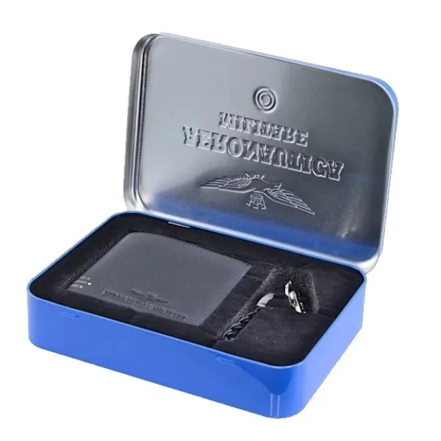 Obrázek z Set Peněženka a přívěsek Aeronautica Militare Gift AM-190-05 modrá 