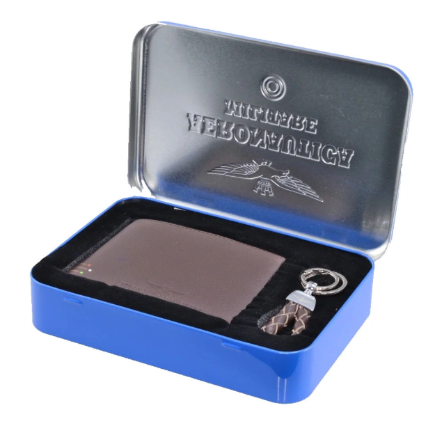 Obrázek z Set Peněženka a přívěsek Aeronautica Militare Gift AM-191-25 hnědá 