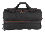 Obrázek z Travelite Basics Wheeled duffle S Black/orange 51/64 L 