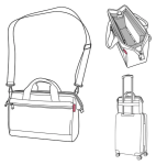 Obrázek z Reisenthel Allrounder S Pocket Herringbone Dark Blue 11 L 