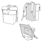 Obrázek z Reisenthel Rolltop Backpack Twist Silver 22 L 